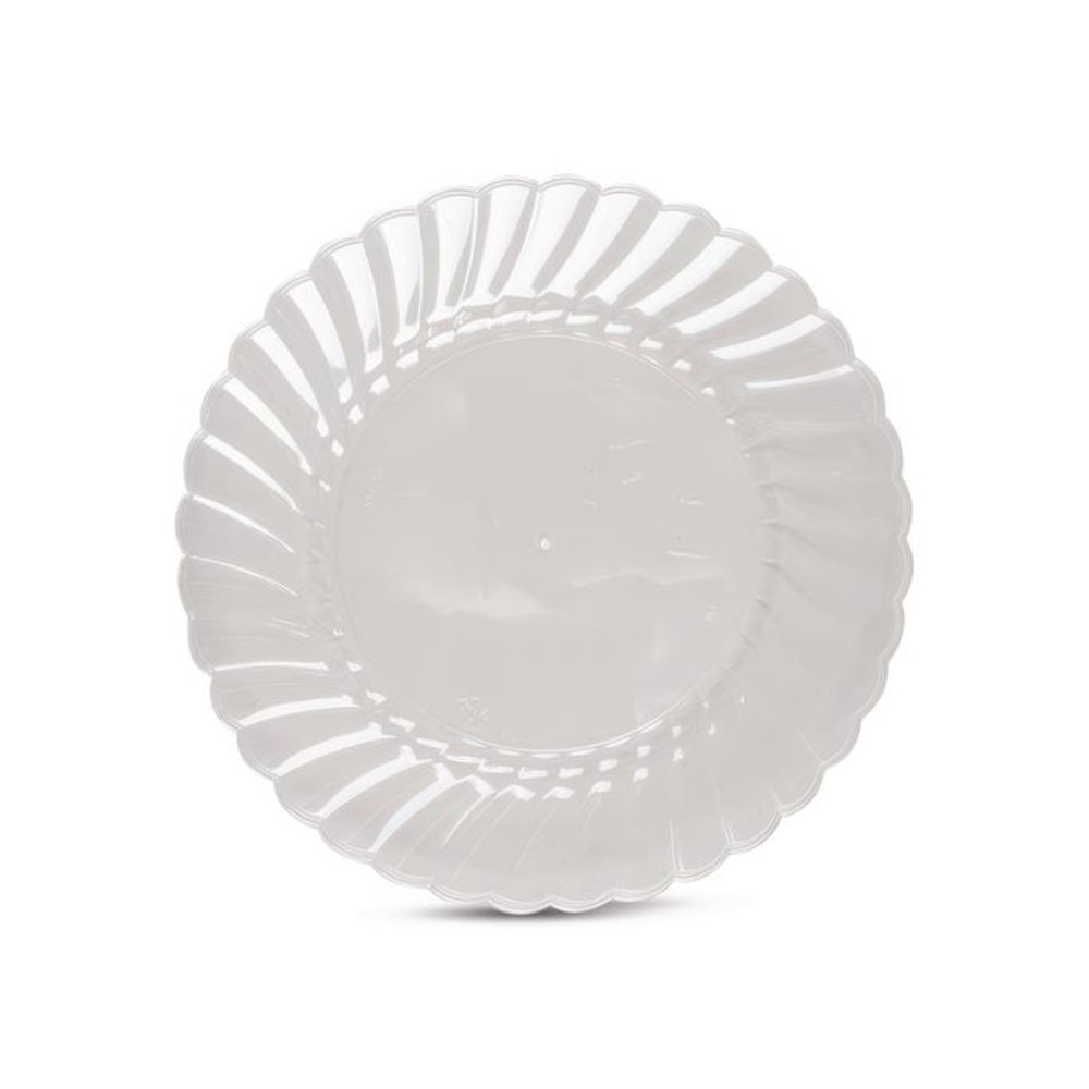 Classicware Plastic Plates, 9" dia, Clear, 12/Pack, 15 Packs/Carton. Picture 2