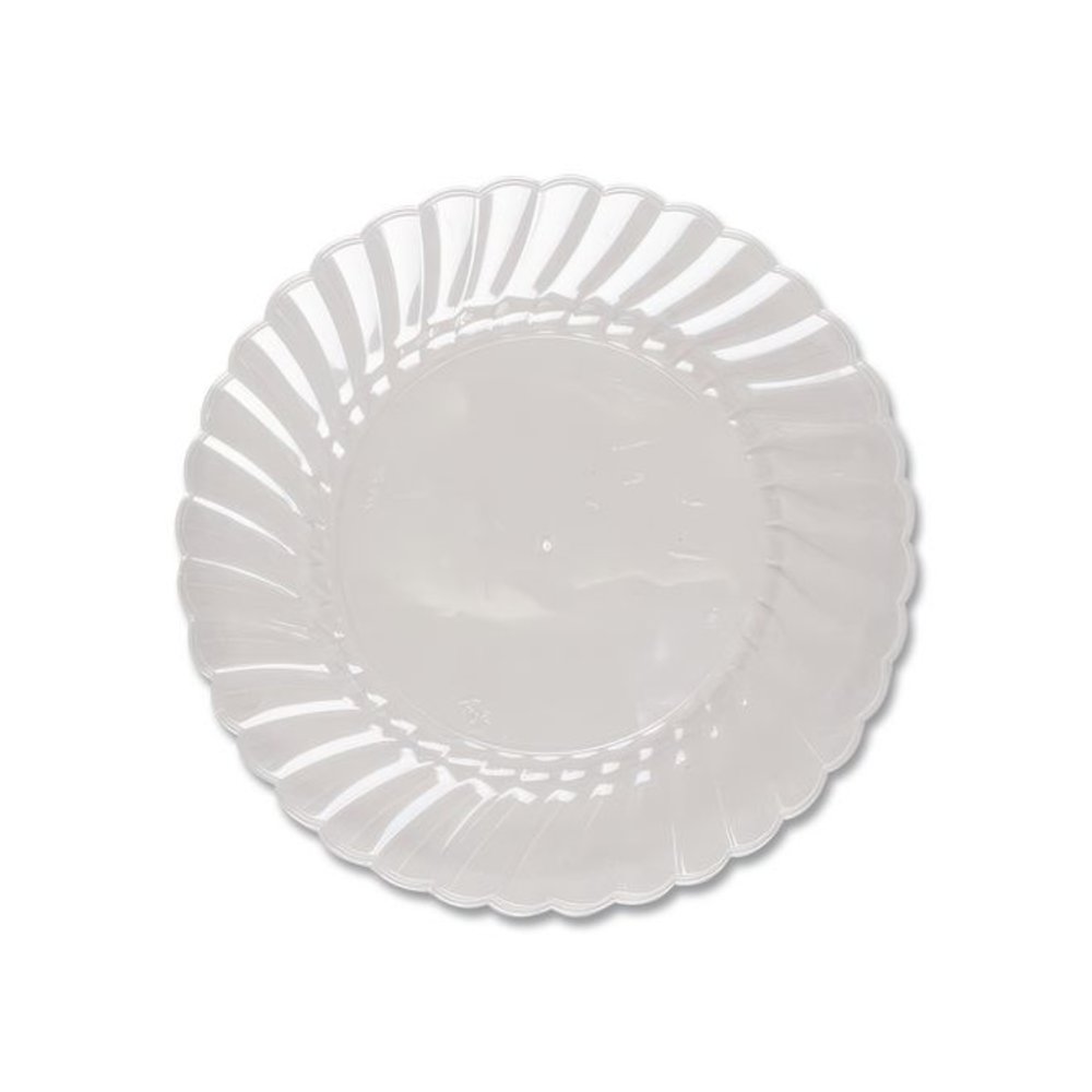 Classicware Plastic Plates, 9" dia, Clear, 12/Pack. Picture 2