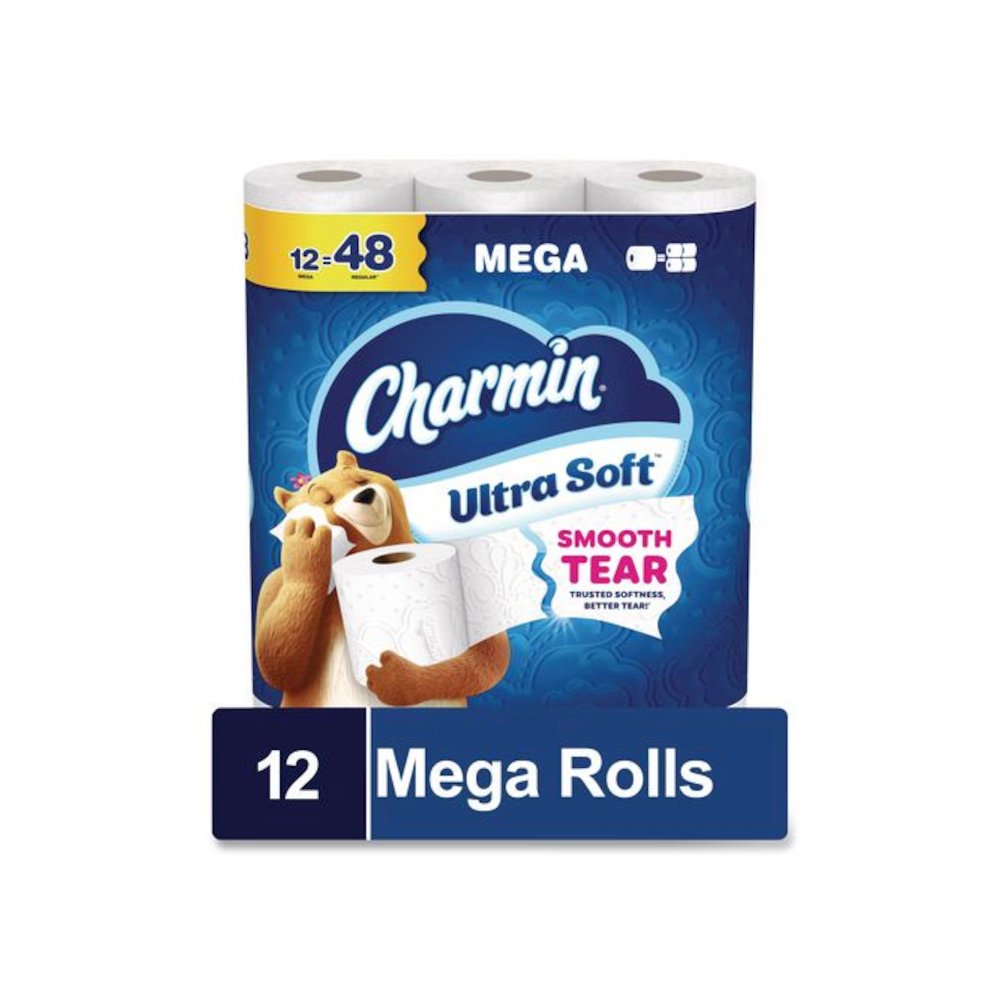 Ultra Soft Bathroom Tissue, Mega Roll, Septic Safe, 2-Ply, White, 208 Sheets/Roll, 12 Rolls/Pack. Picture 2