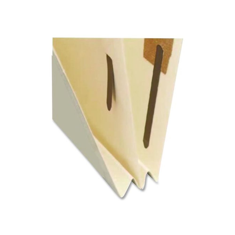 End Tab Classification Folders, Straight Tab, Expands 0.75", 1 Divider, 4 Fasteners, Letter Size, Manila, 200/Box. Picture 3