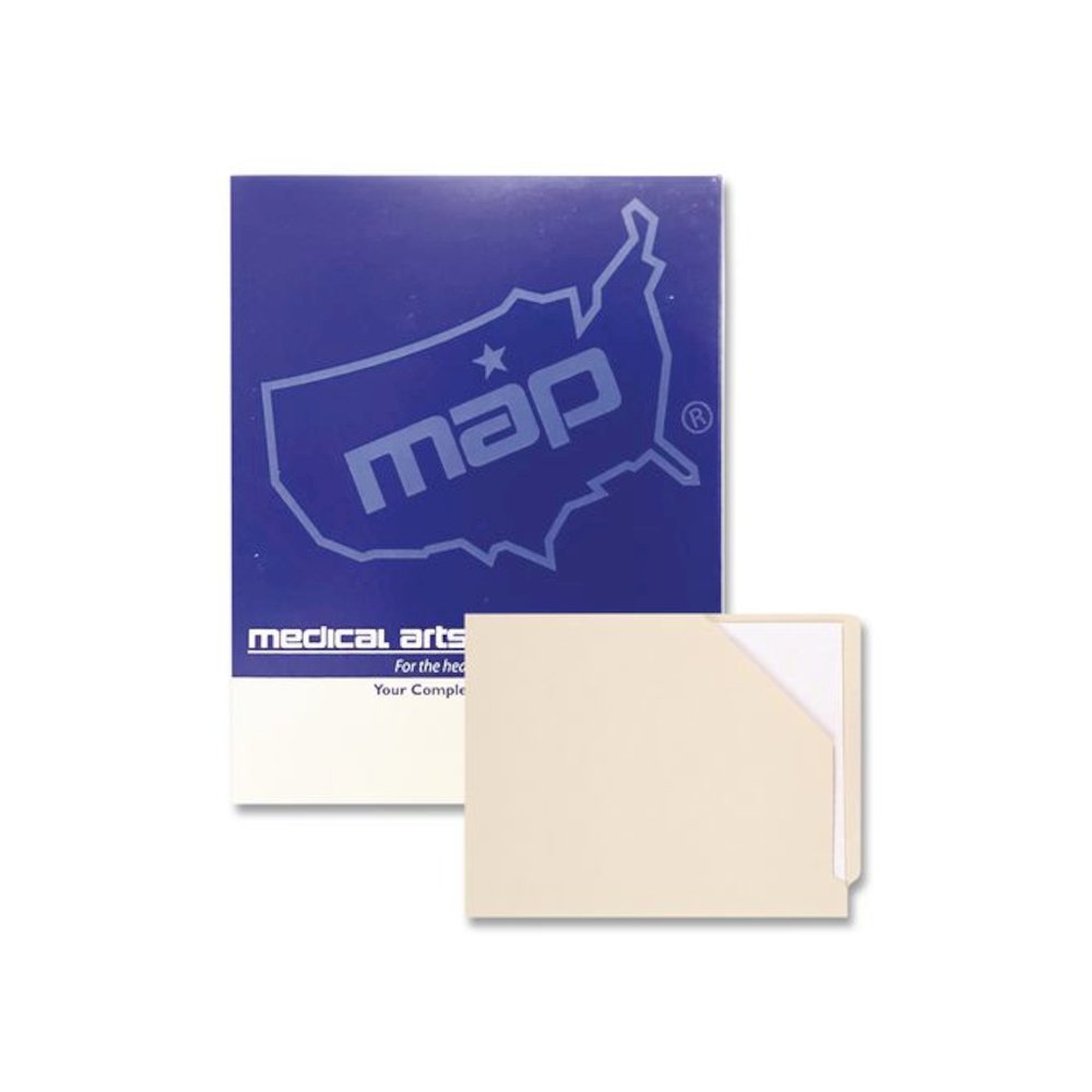 File Pocket, End Tab, Letter Size, Manila, 100/Box. Picture 1