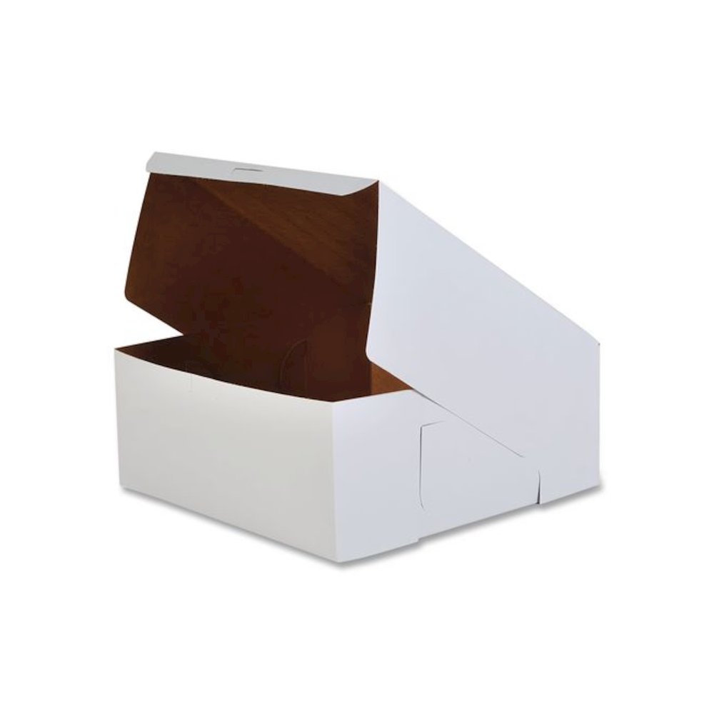 White One-Piece Non-Window Bakery Boxes, 12 x 12 x 6, White, Paper, 50/Carton. Picture 2