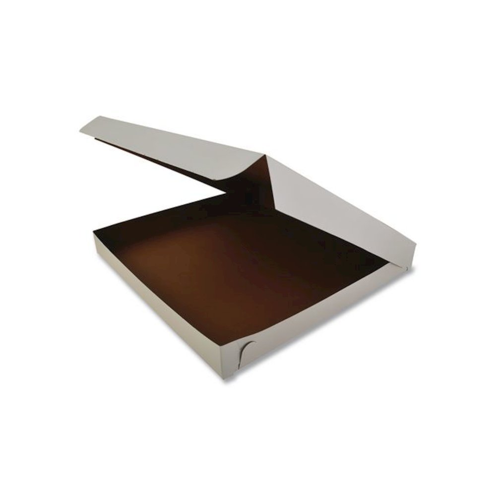 Lock-Corner Pizza Boxes, 16 x 16 x 1.88, White, Paper, 100/Carton. Picture 4