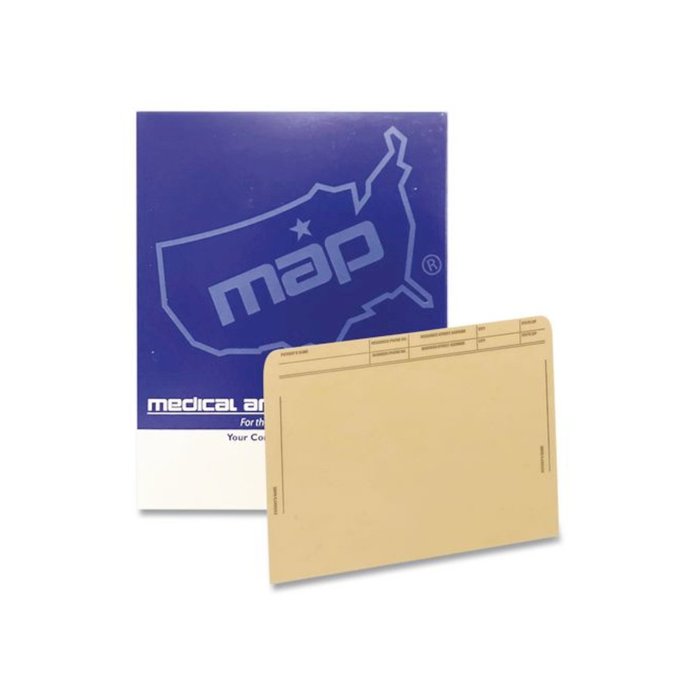 Patient File Pocket, Letter Size, Tan, 50/Box. Picture 1