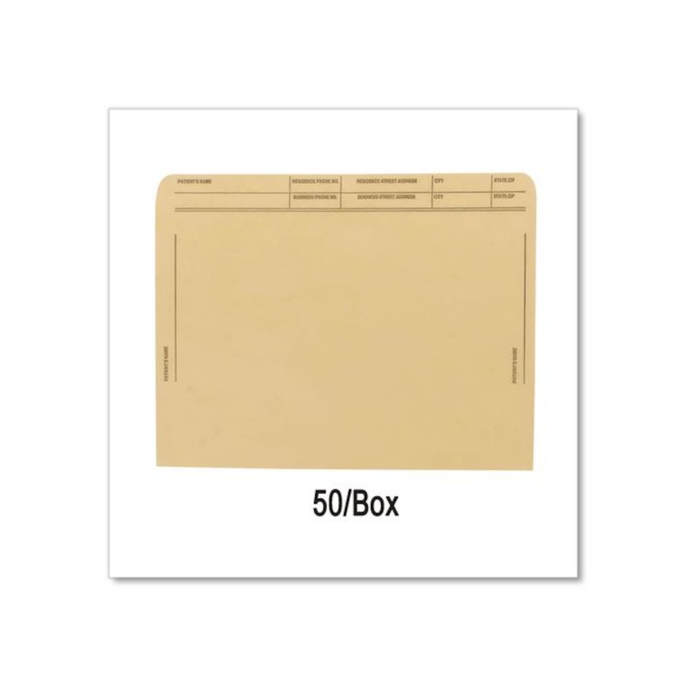 Patient File Pocket, Letter Size, Tan, 50/Box. Picture 4