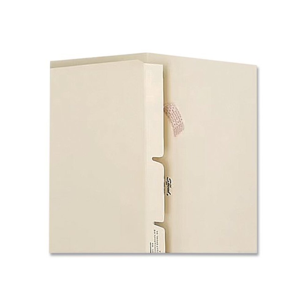 Card Stock Classification Folder Divider, 2 Fasteners, Letter Size, Manila, 100/Box. Picture 2