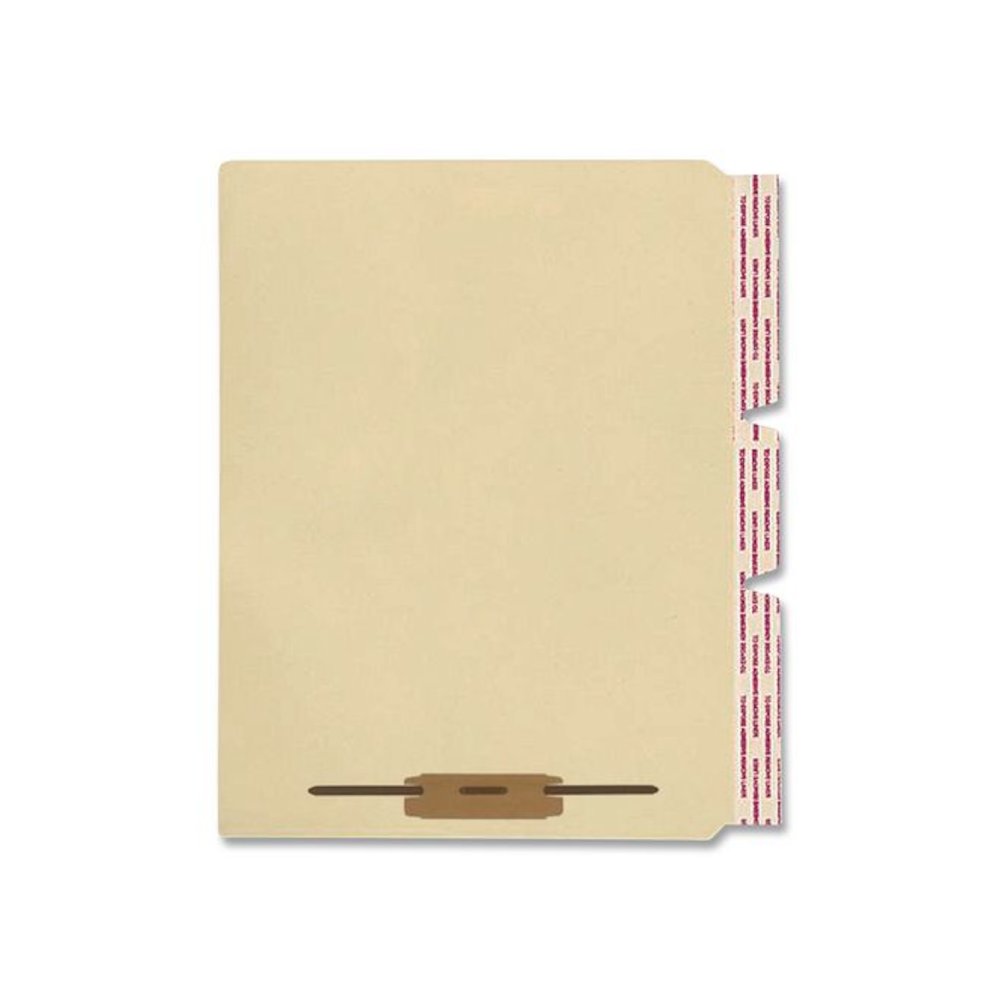 Card Stock Classification Folder Divider, 2 Fasteners, Letter Size, Manila, 100/Box. Picture 3