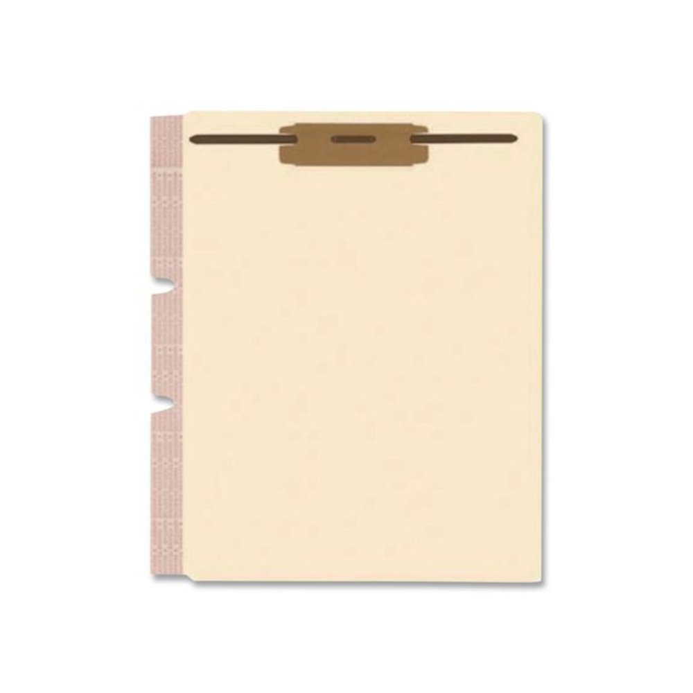 Card Stock Classification Folder Divider, 2 Fasteners, Letter Size, Manila, 100/Box. Picture 5