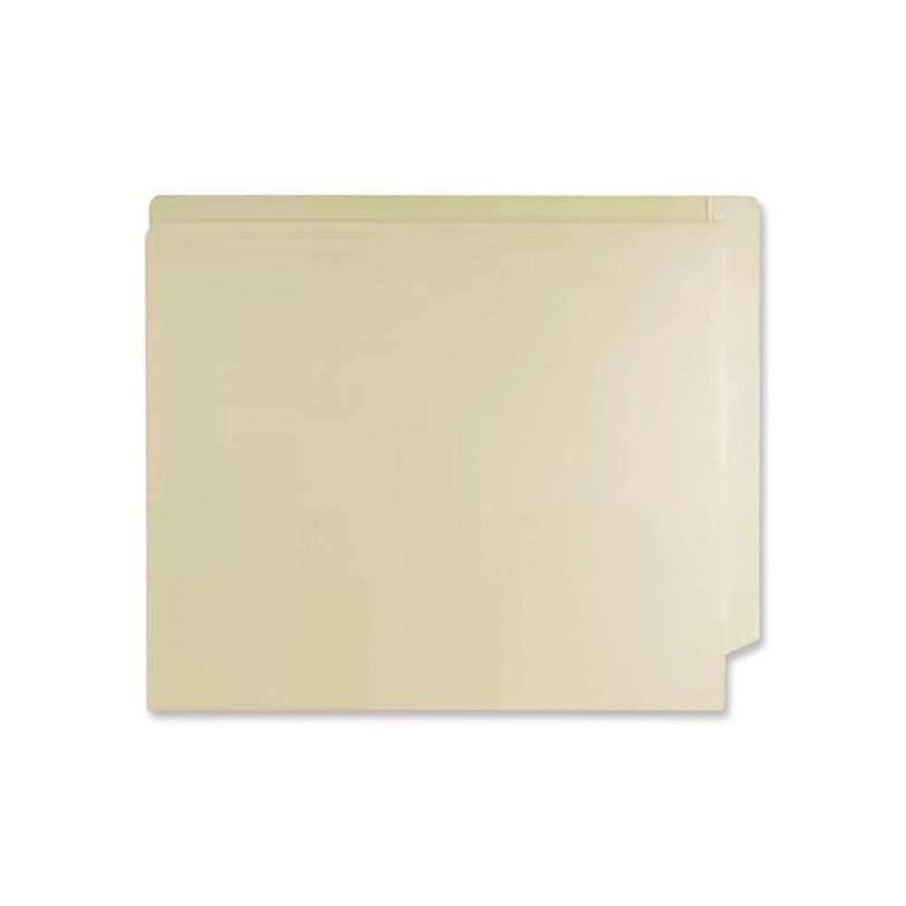 Slash Pocket End Tab Fastener Folders, Straight Tab, 1 Spine-Oriented Fastener, Letter Size, Manila, 50/Box. Picture 3