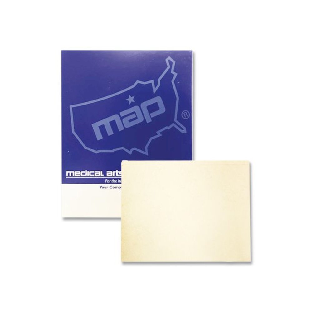 End-Tab File Folder with Mylar Spine, Straight Tabs, Letter Size, 0.75" Expansion, Manila, 50/Box. Picture 1
