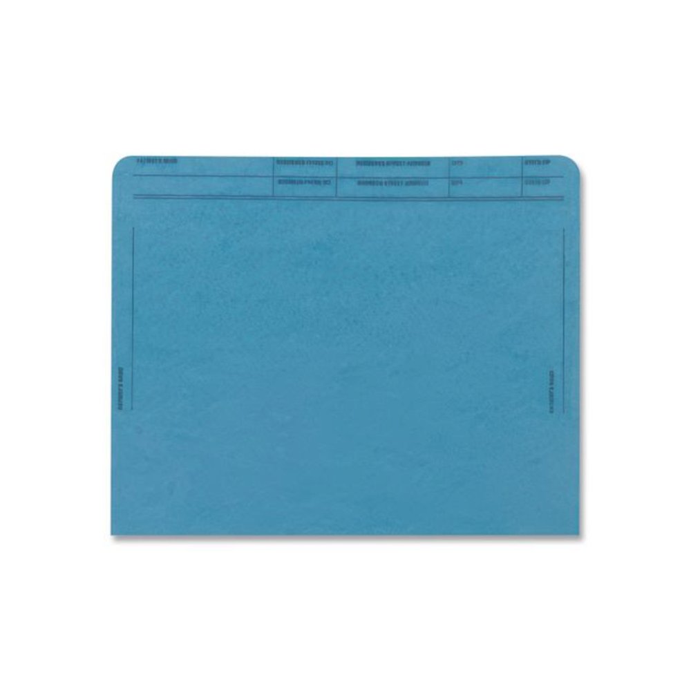 Patient File Pocket, Letter Size, Blue, 50/Box. Picture 3