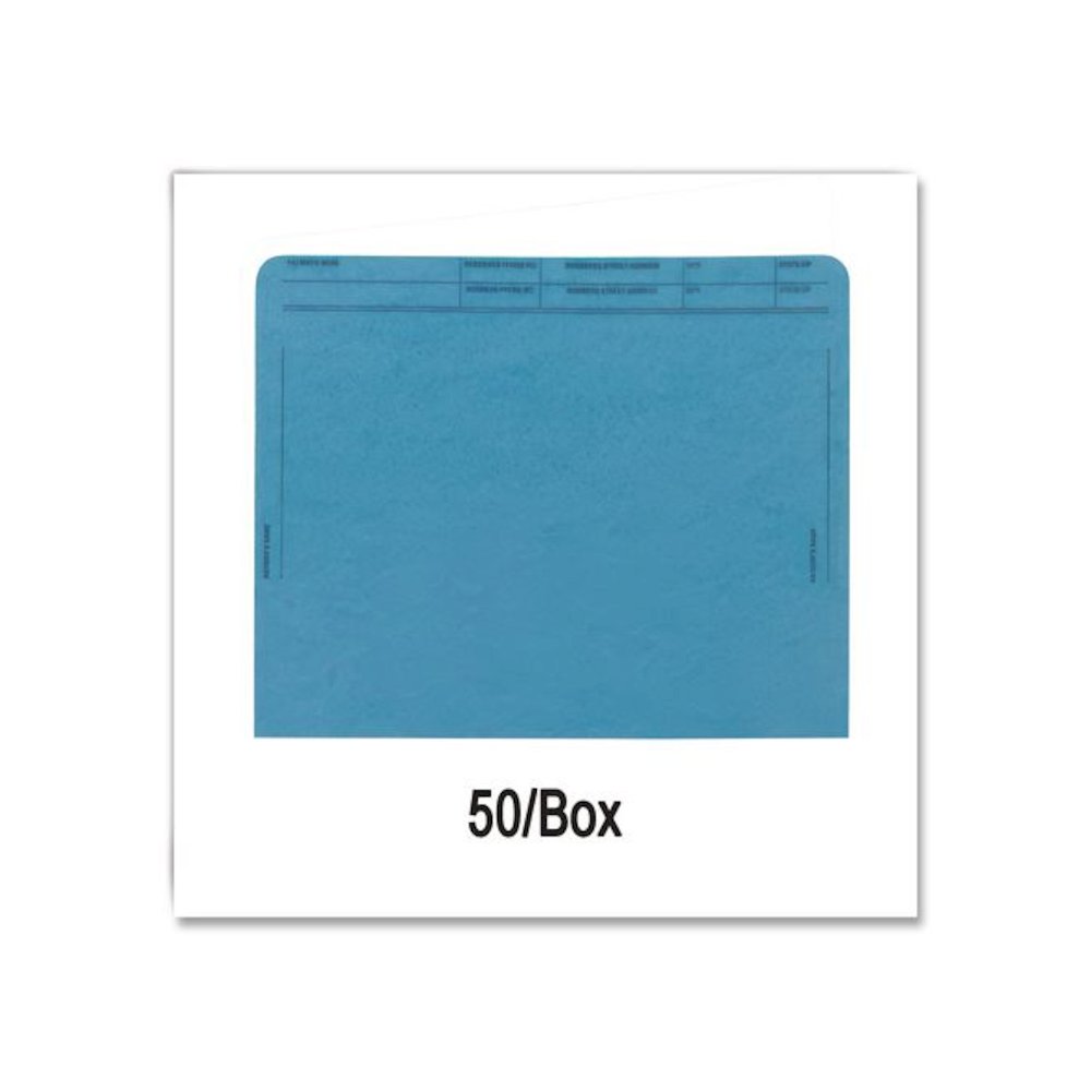 Patient File Pocket, Letter Size, Blue, 50/Box. Picture 4