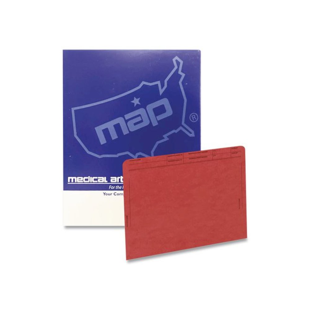 Patient File Pocket, Letter Size, Red, 50/Box. Picture 1