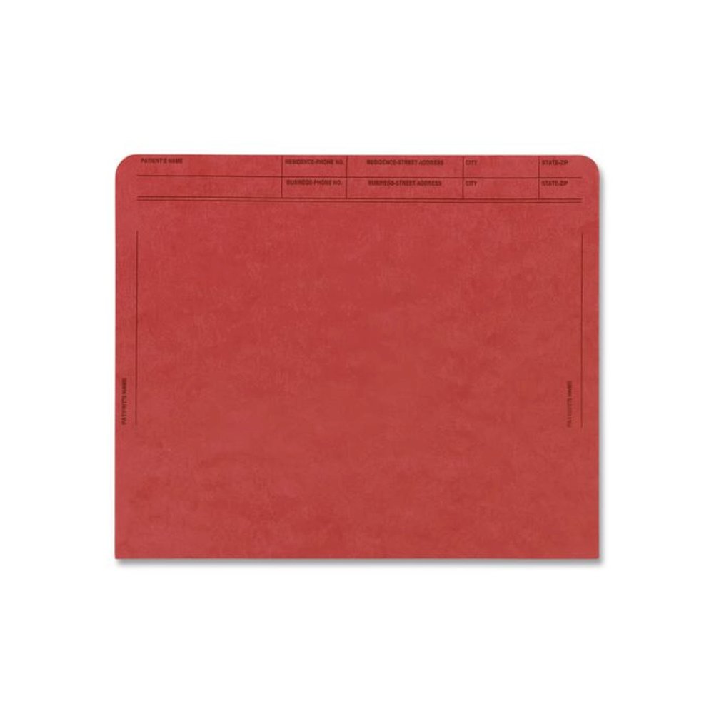 Patient File Pocket, Letter Size, Red, 50/Box. Picture 3