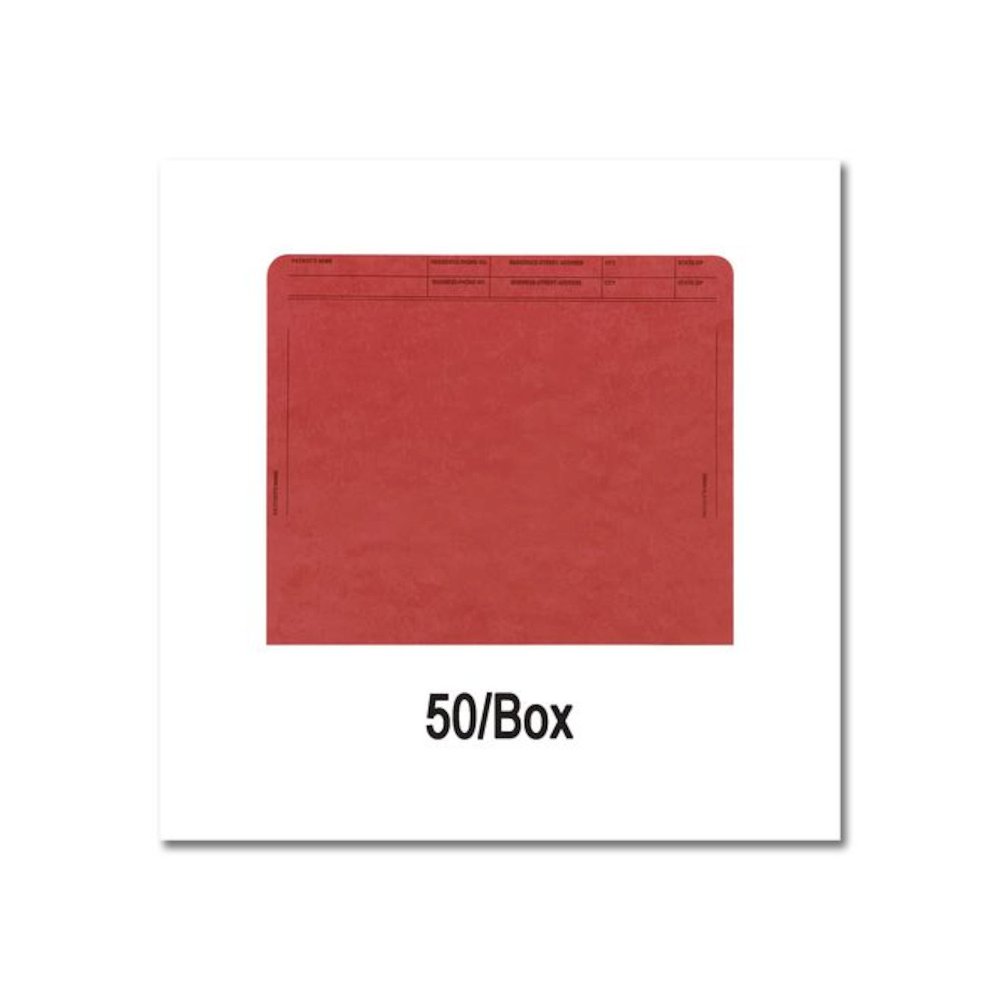 Patient File Pocket, Letter Size, Red, 50/Box. Picture 4
