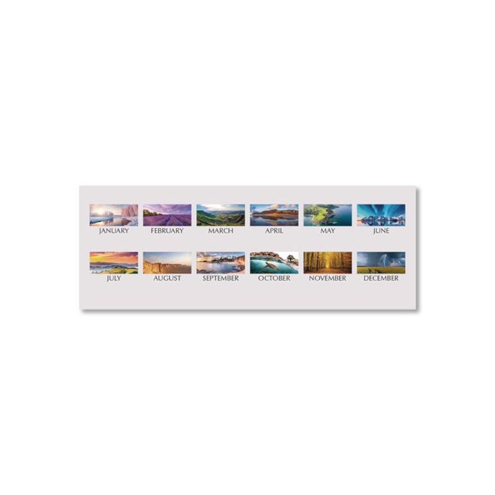 Earthscapes Recycled Monthly Desk Pad Calendar, Motivational Photos, 22 x 17, Blue Binding/Corners, 12-Month (Jan-Dec): 2026. Picture 3