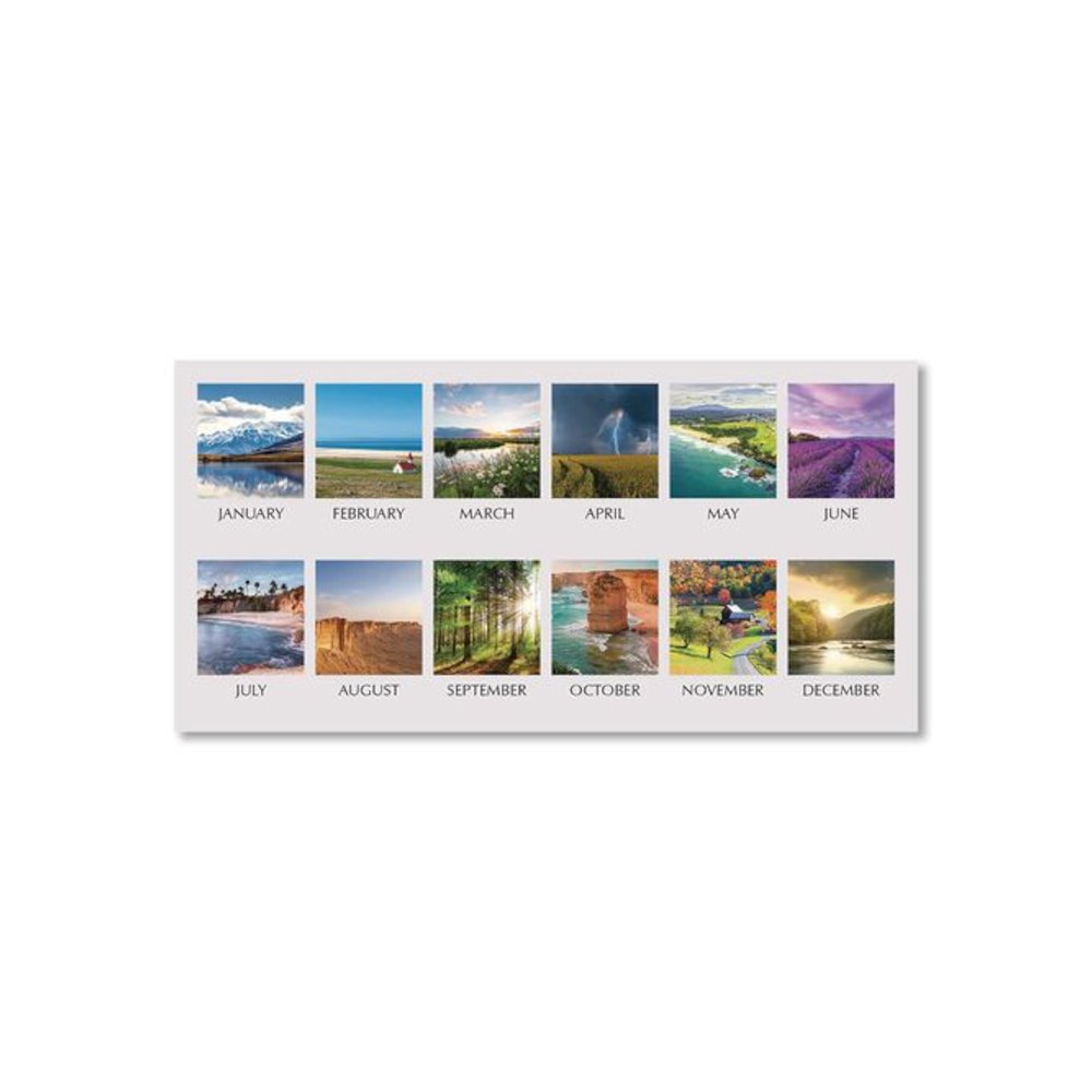Earthscapes Recycled Desk Tent Monthly Calendar, Scenic Photography, 8.5 x 4.5, White Sheets, 12-Month (Jan to Dec): 2026. Picture 3