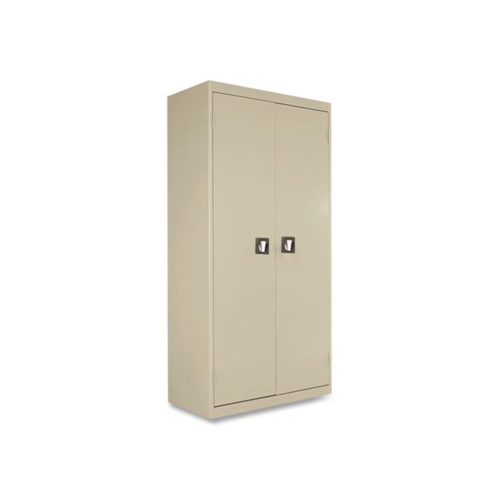 Space Saver Storage Cabinet, Four Shelves, 30w x 15d x 66h, Putty. Picture 3