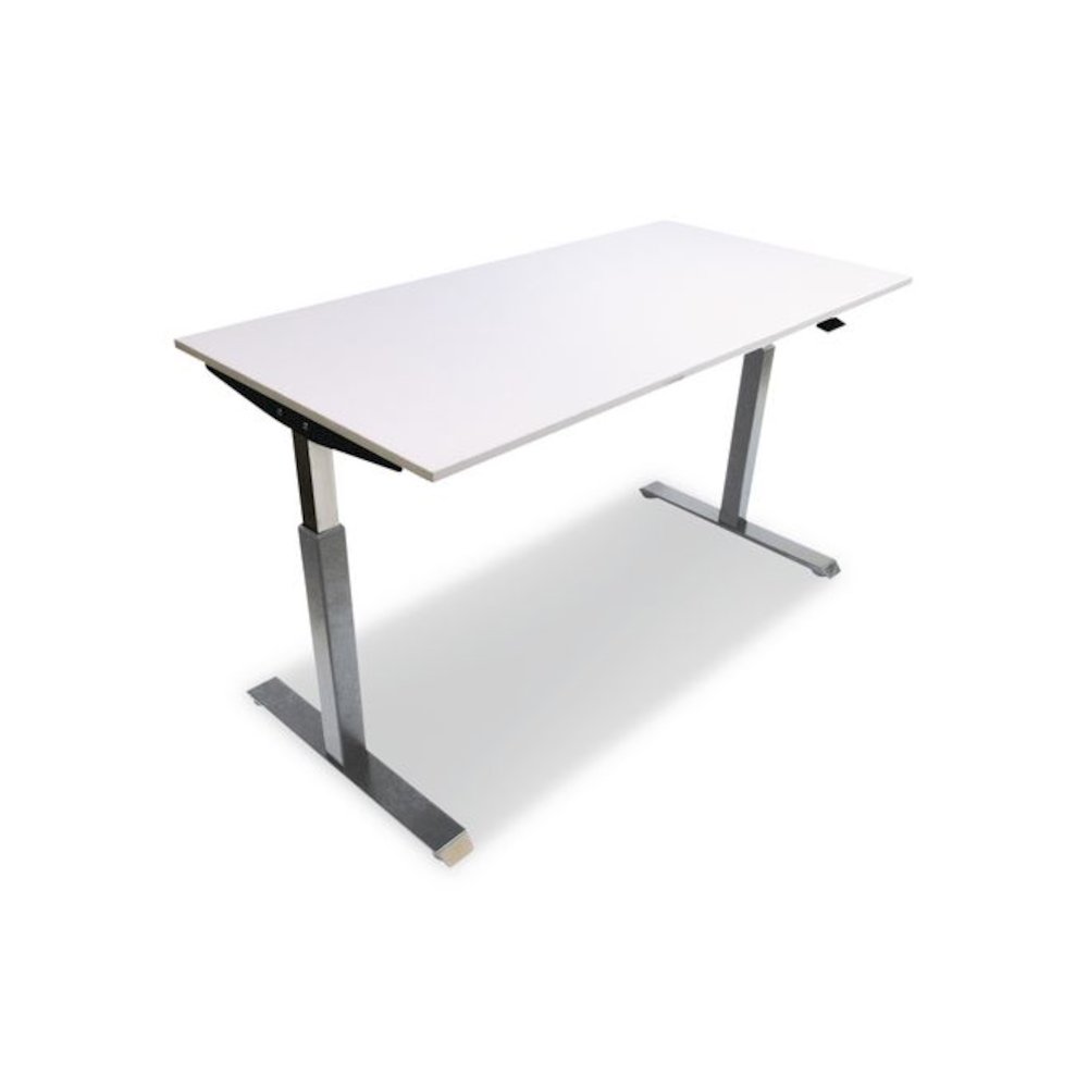 Alera AdaptivErgo Sit-Stand Pneumatic Height-Adjustable Table Base, 59.06" x 28.35" x 26.18" to 39.57", Gray. Picture 3