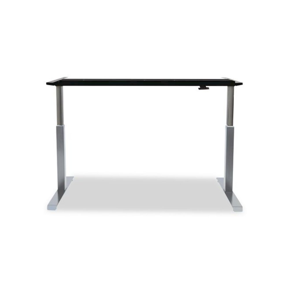 Alera AdaptivErgo Sit-Stand Pneumatic Height-Adjustable Table Base, 59.06" x 28.35" x 26.18" to 39.57", Gray. Picture 4