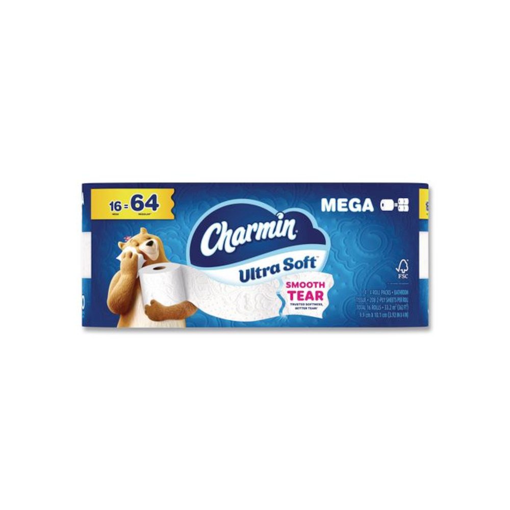 Ultra Soft Bathroom Tissue, Septic Safe, 2-Ply, White, 208 Sheets/Roll, 16 Rolls/Carton. Picture 3