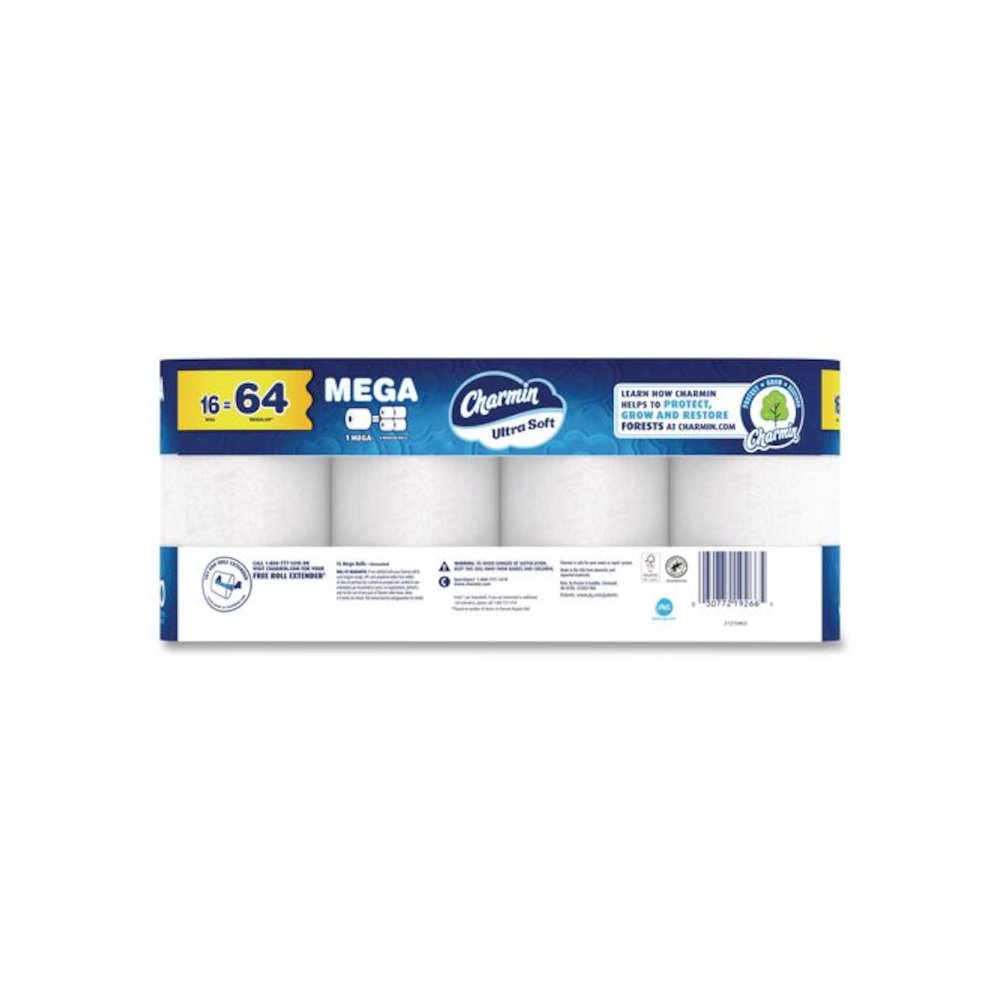 Ultra Soft Bathroom Tissue, Septic Safe, 2-Ply, White, 208 Sheets/Roll, 16 Rolls/Carton. Picture 6