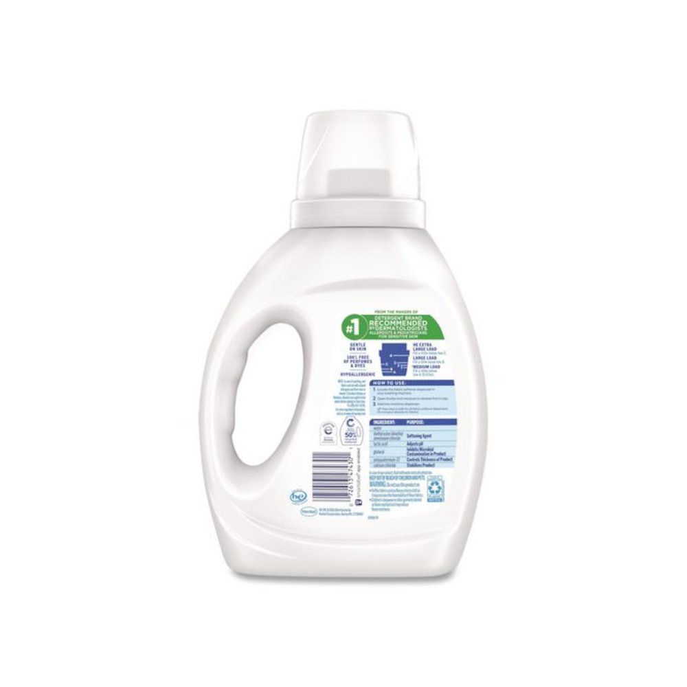 Free Clear Liquid Fabric Softener, Fragrance Free, 34 oz Bottle, 6/Carton. Picture 2