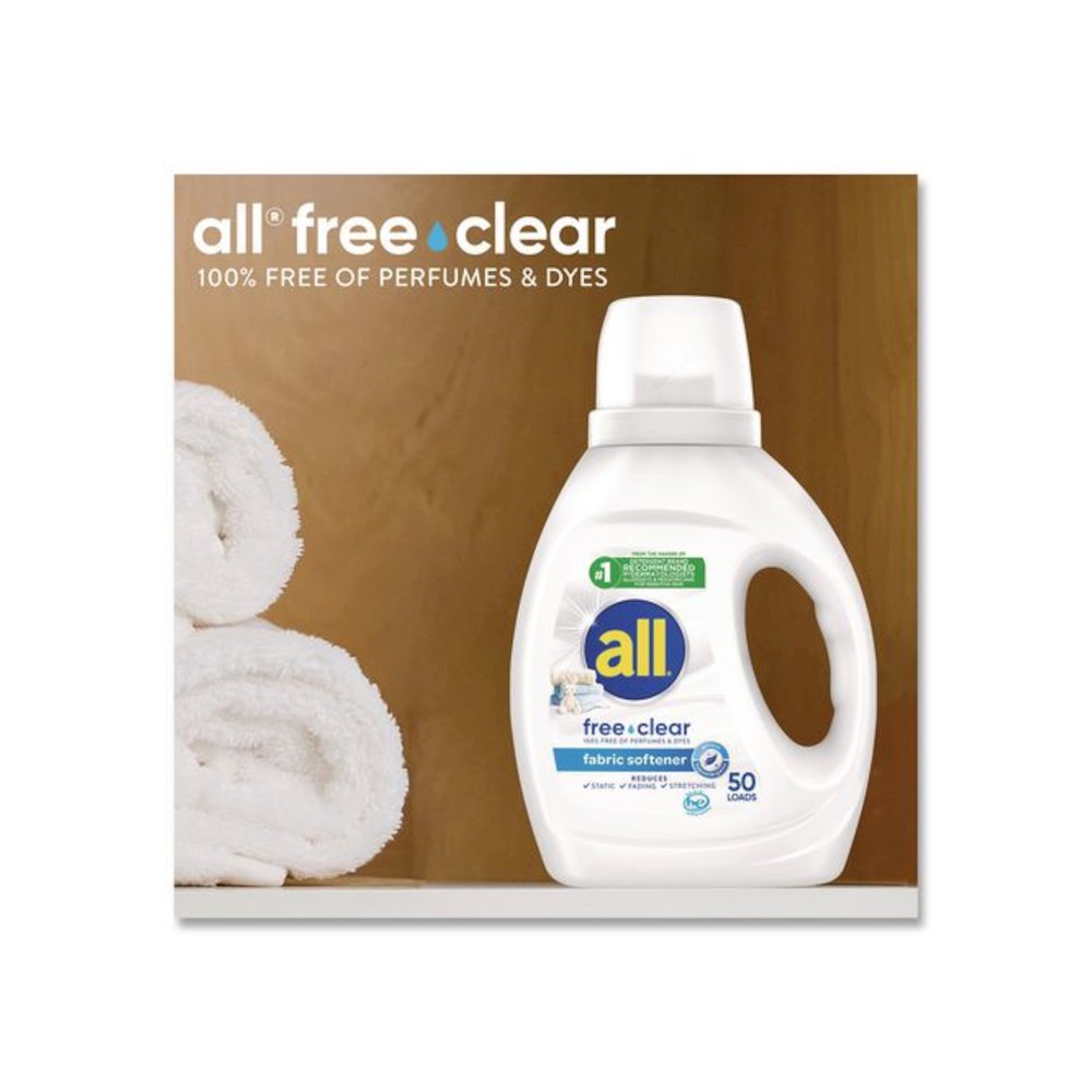 Free Clear Liquid Fabric Softener, Fragrance Free, 34 oz Bottle, 6/Carton. Picture 5