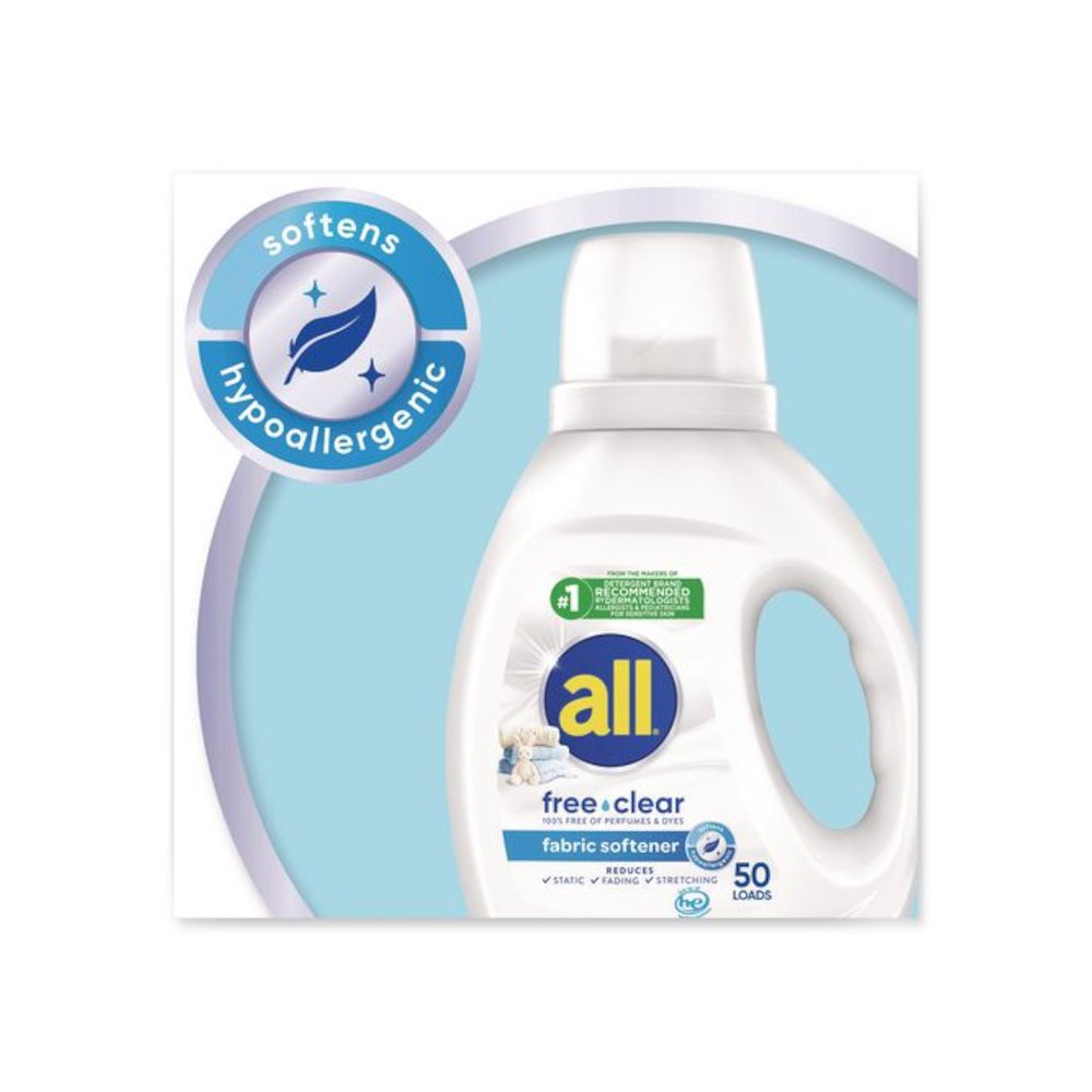 Free Clear Liquid Fabric Softener, Fragrance Free, 34 oz Bottle, 6/Carton. Picture 6