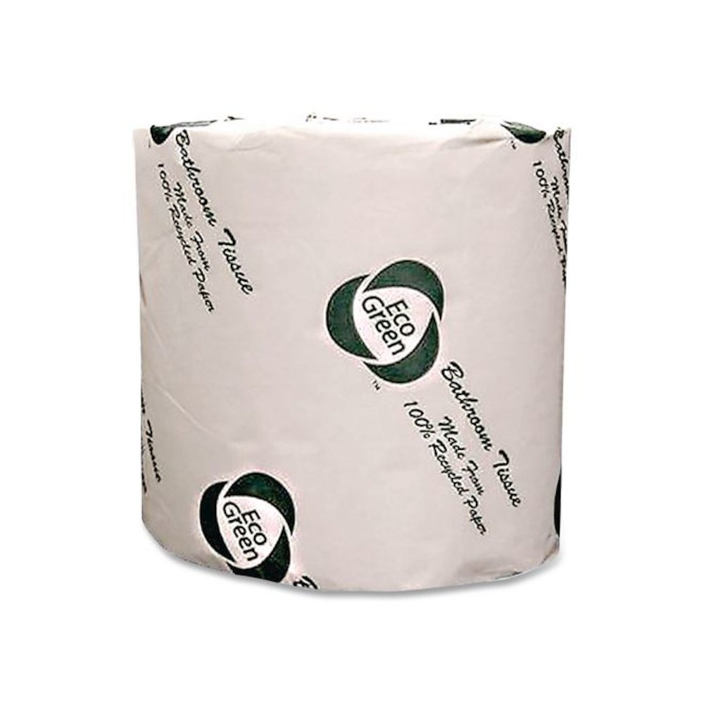 Recycled Two-Ply Standard Toilet Paper, Septic Safe, White, 550 Sheets/Roll, 80 Rolls/Carton. Picture 3