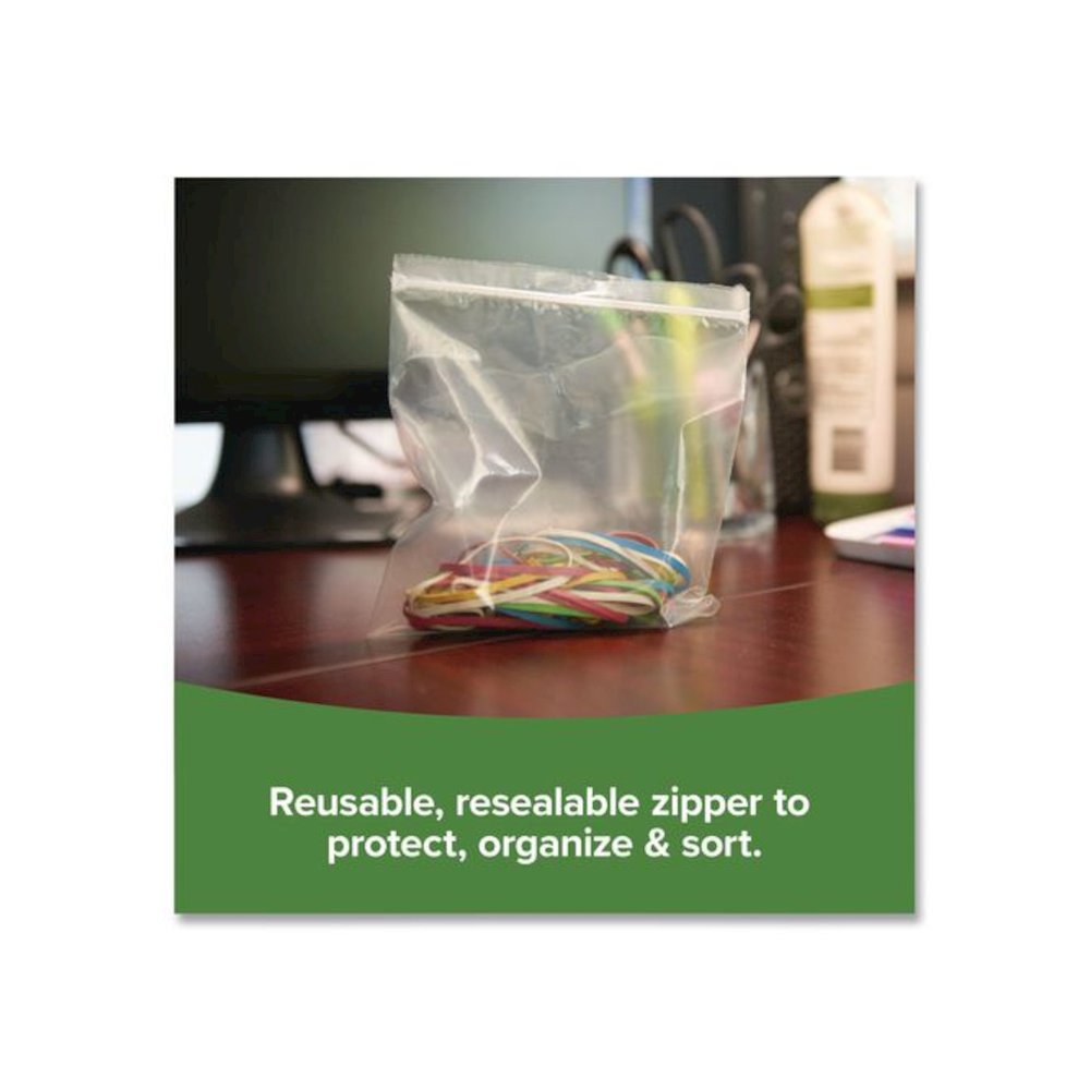 Seal Closure Bags, 2 mil, 12" x 12", Clear, 500/Carton. Picture 5