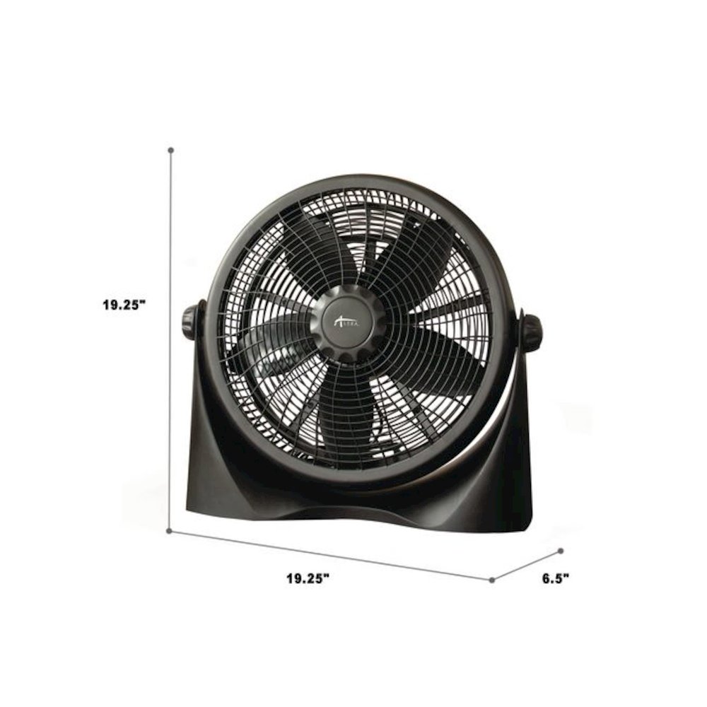 16" Super-Circulation 3-Speed Tilt Fan, Plastic, Black. Picture 4