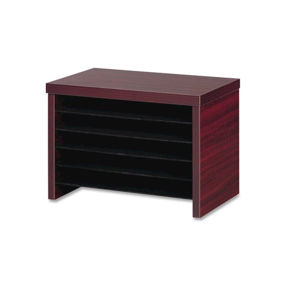 Alera Valencia Series Under-Counter File Organizer, 6 Sections, 15.75" x 9.88" x 10.88", Mahogany. Picture 2