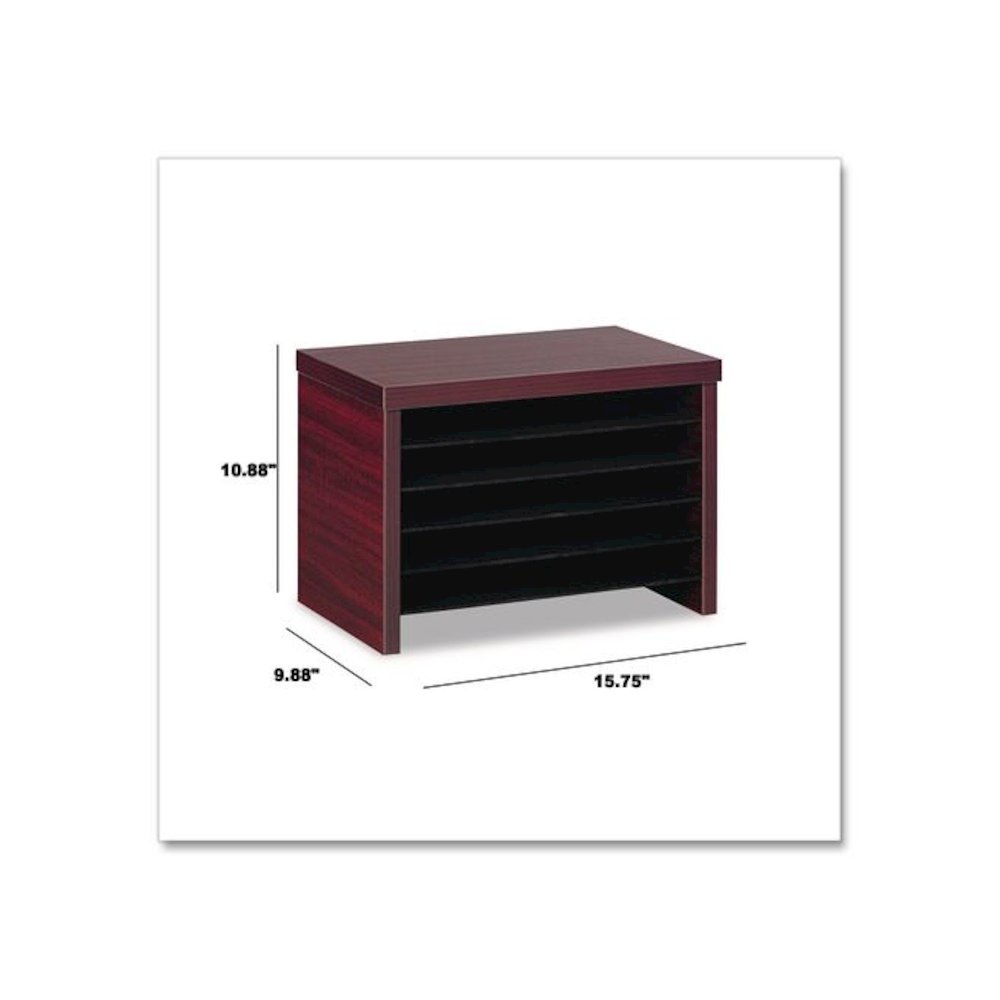 Alera Valencia Series Under-Counter File Organizer, 6 Sections, 15.75" x 9.88" x 10.88", Mahogany. Picture 3