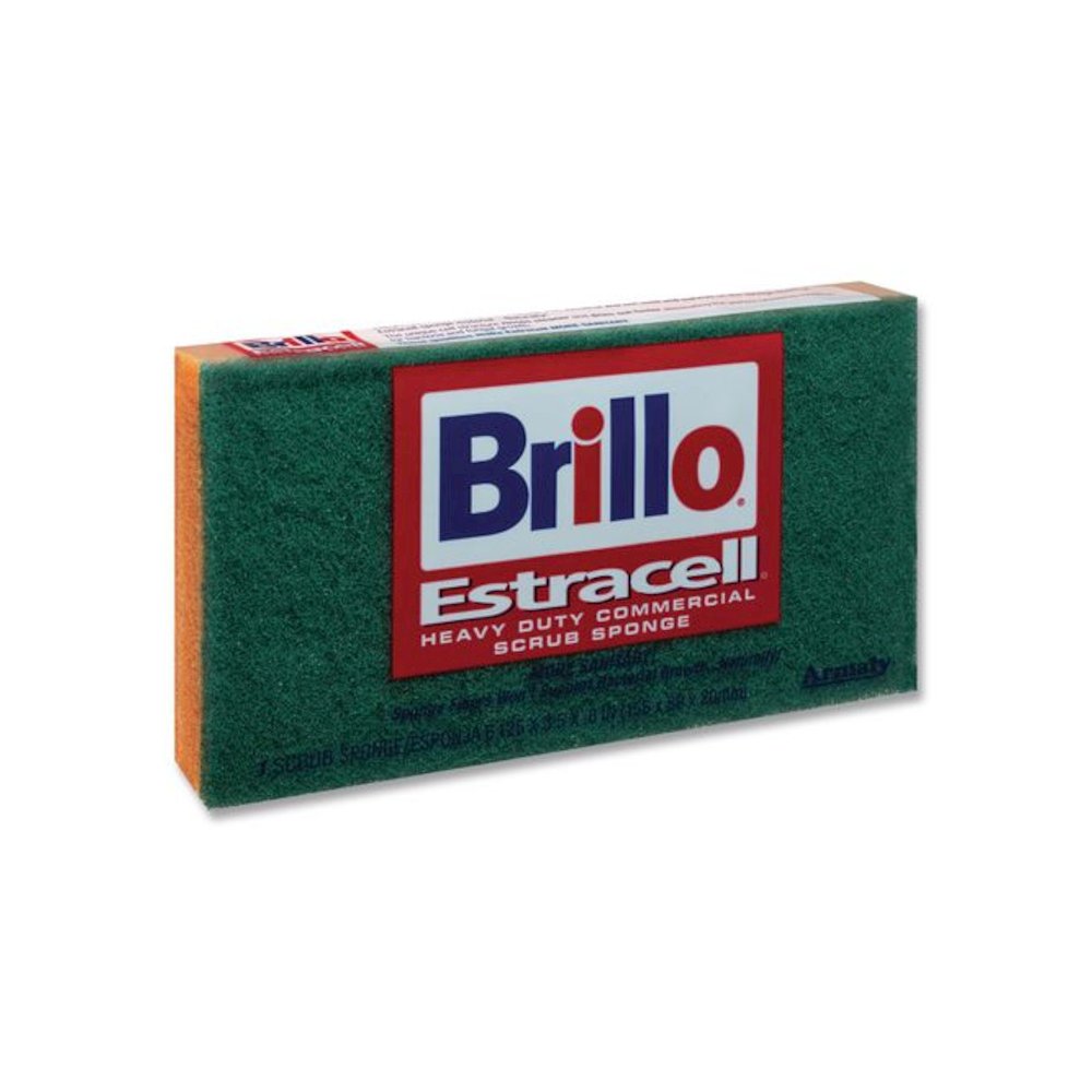 Commercial Heavy Duty Scrub Sponge, 3.5 x 6.12, 0.8" Thick, Orange/Green,12/Carton. Picture 2