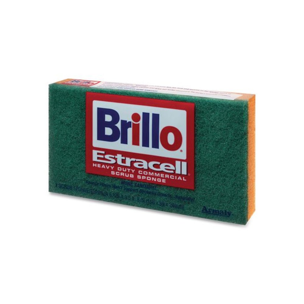 Commercial Heavy Duty Scrub Sponge, 3.5 x 6.12, 0.8" Thick, Orange/Green,12/Carton. Picture 3