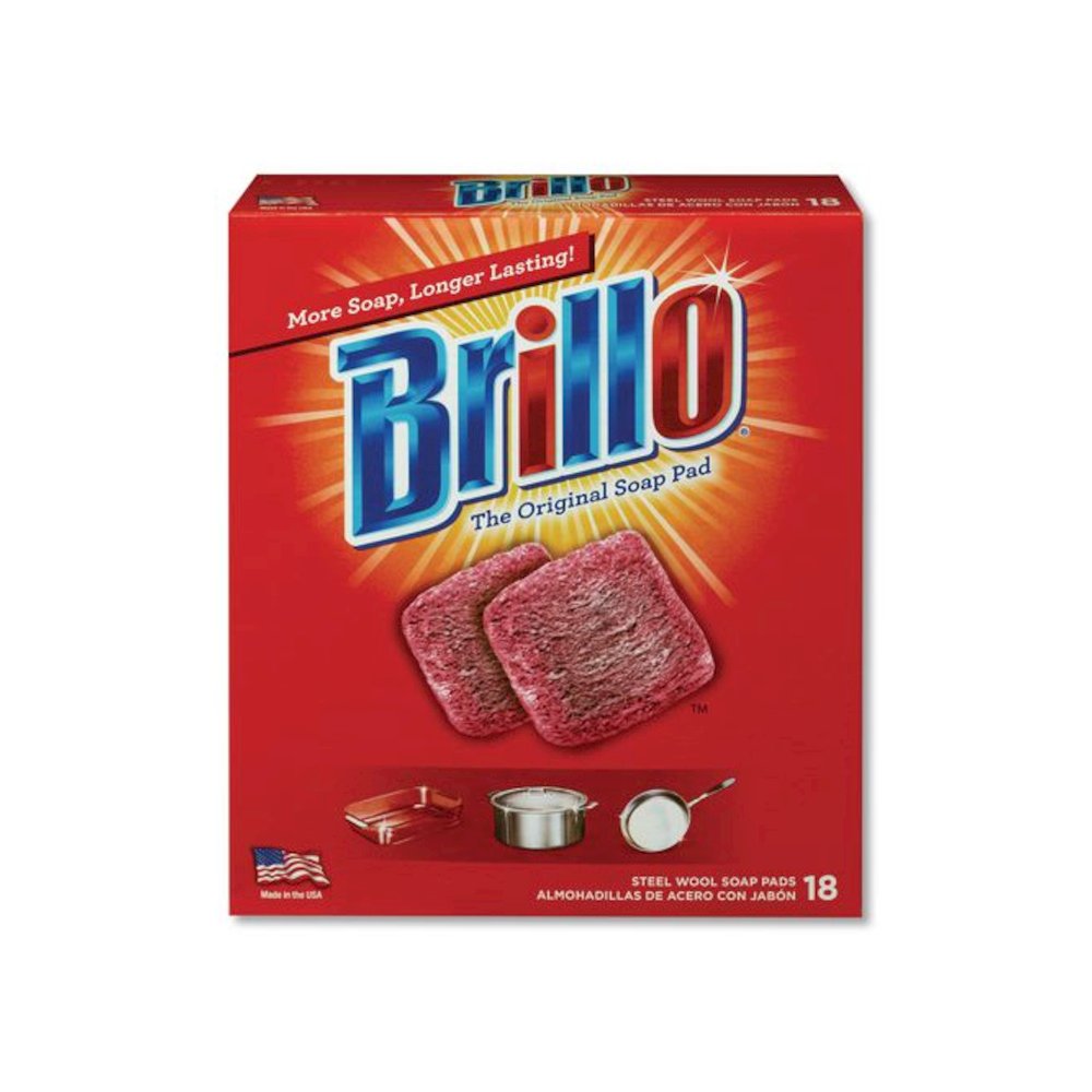 Steel Wool Soap Pads, 2.5 x 3, Gray/Pink, 18 Pads/Box, 12 Boxes/Carton. Picture 5