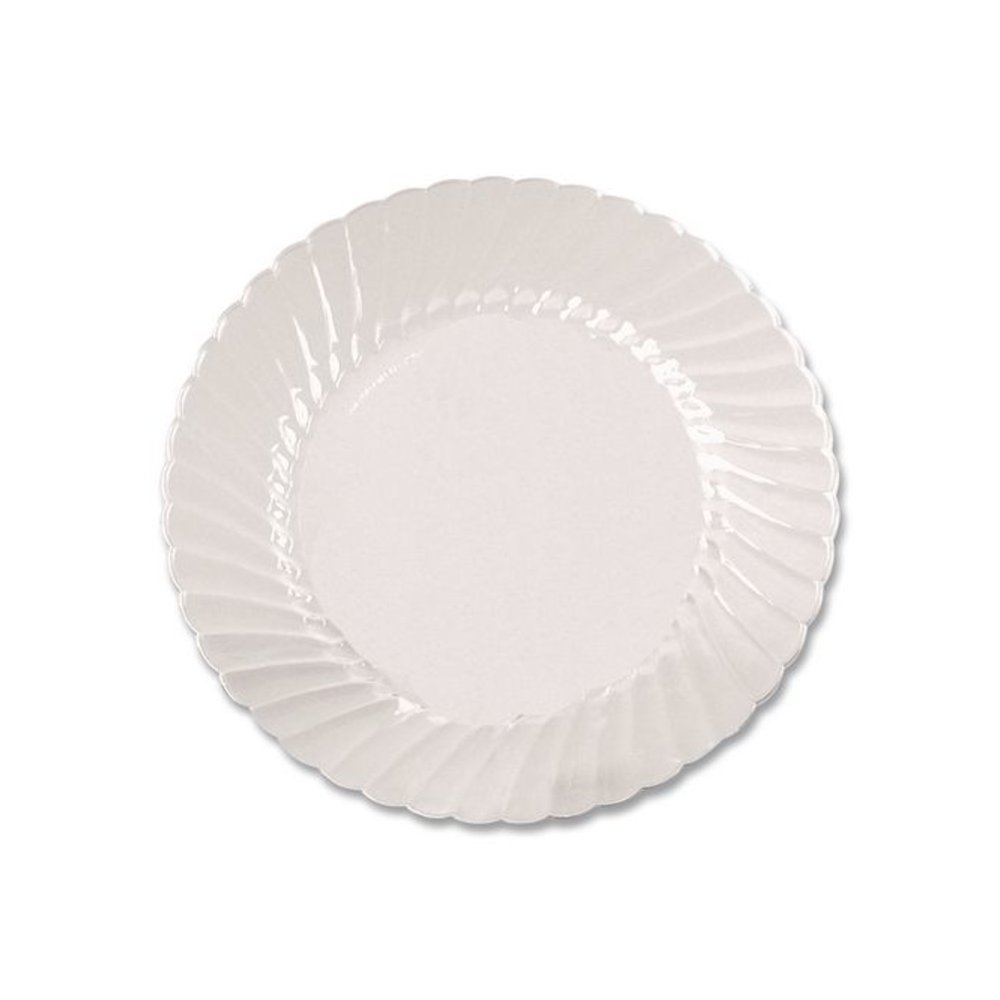 Classicware Plastic Plates, 6" dia, Clear, 12/Pack, 15 Packs/Carton. Picture 2