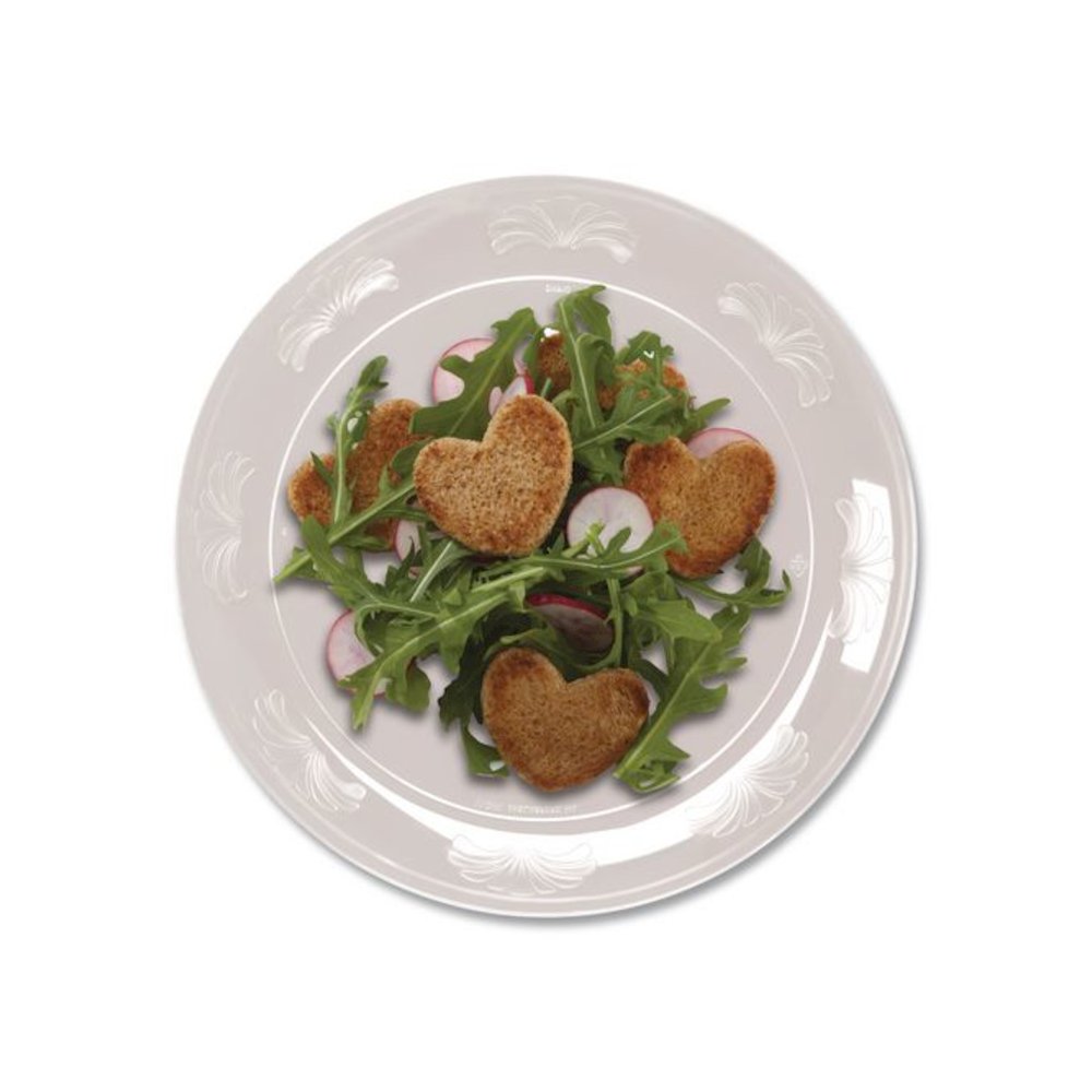 Designerware Plates, Plastic, 6" dia, Clear, 10/Pack, 18 Packs/Carton. Picture 2