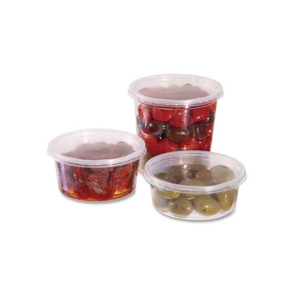 Deli Containers, 8 oz, Clear, Plastic, 50/Pack, 10 Pack/Carton. Picture 2