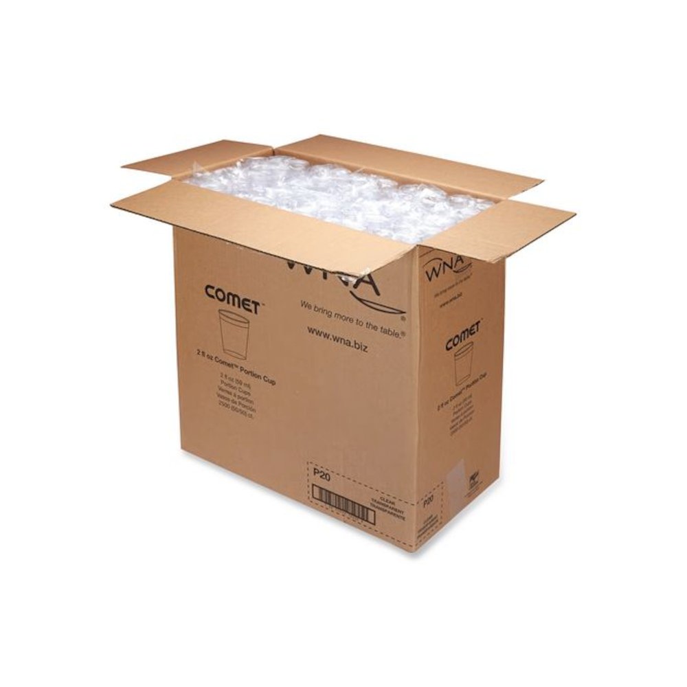 Comet Plastic Portion/Shot Glass, 2 oz, Clear, 50/Pack, 50 Packs/Carton. Picture 3