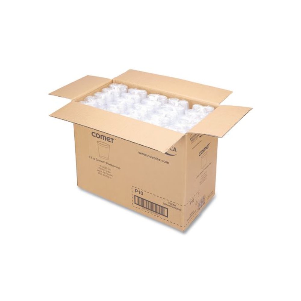 Comet Plastic Portion/Shot Glass, 1 oz, Clear, 50/Pack, 50 Packs/Carton. Picture 4