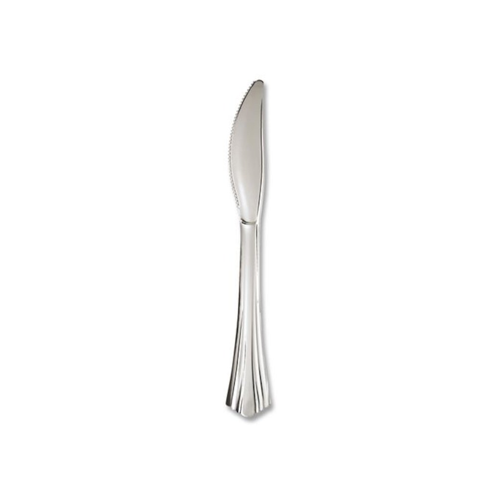 Reflections Heavyweight Plastic Utensils, Knife, Silver, 40/Pack. Picture 2
