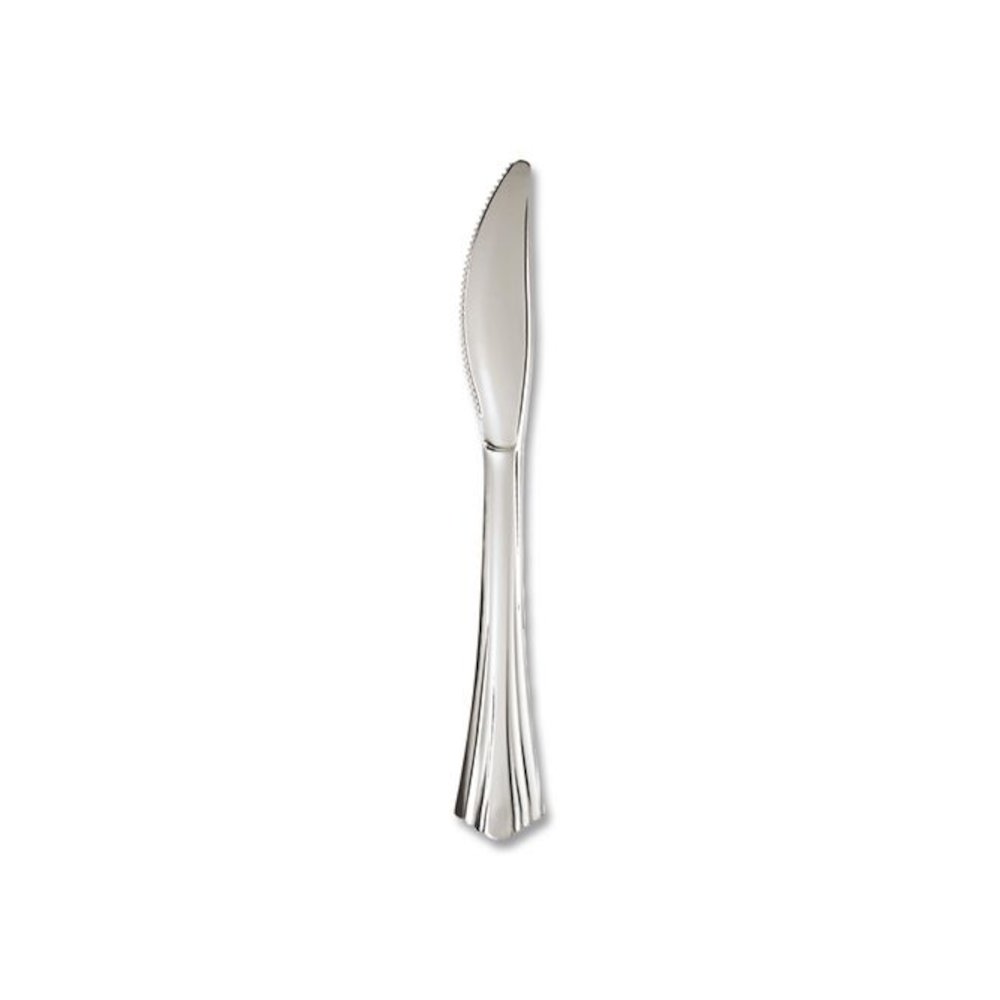 Reflections Heavyweight Plastic Utensils, Knife, Silver, 40/Pack, 8 Packs/Carton. Picture 2