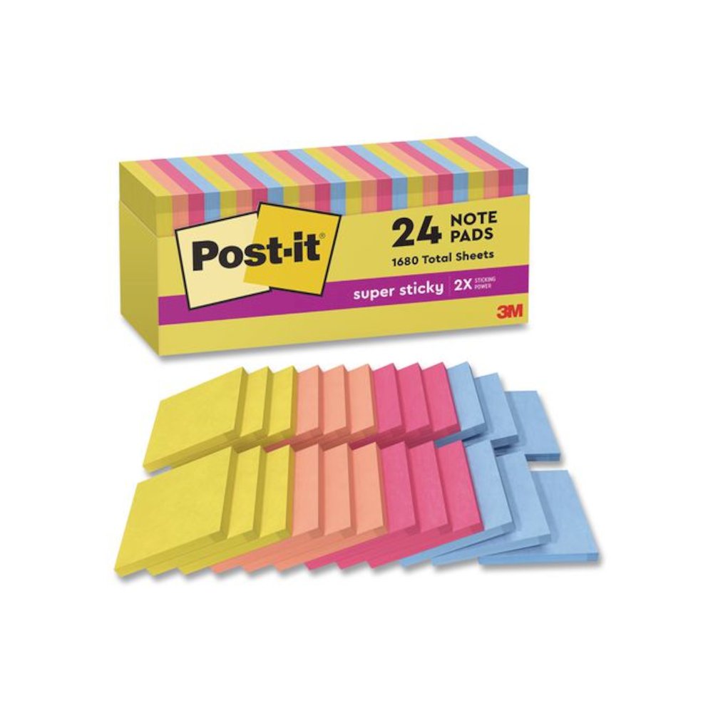 Note Pads in Summer Joy Collection Colors, 3" x 3", Summer Joy Collection Colors, 70 Sheets/Pad, 24 Pads/Pack. Picture 1