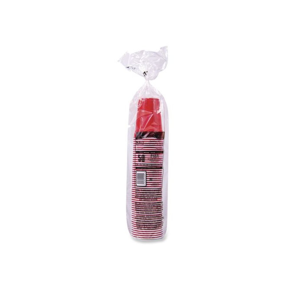 SOLO Party Plastic Cold Drink Cups, 16 oz, Red, 50/Pack. Picture 2