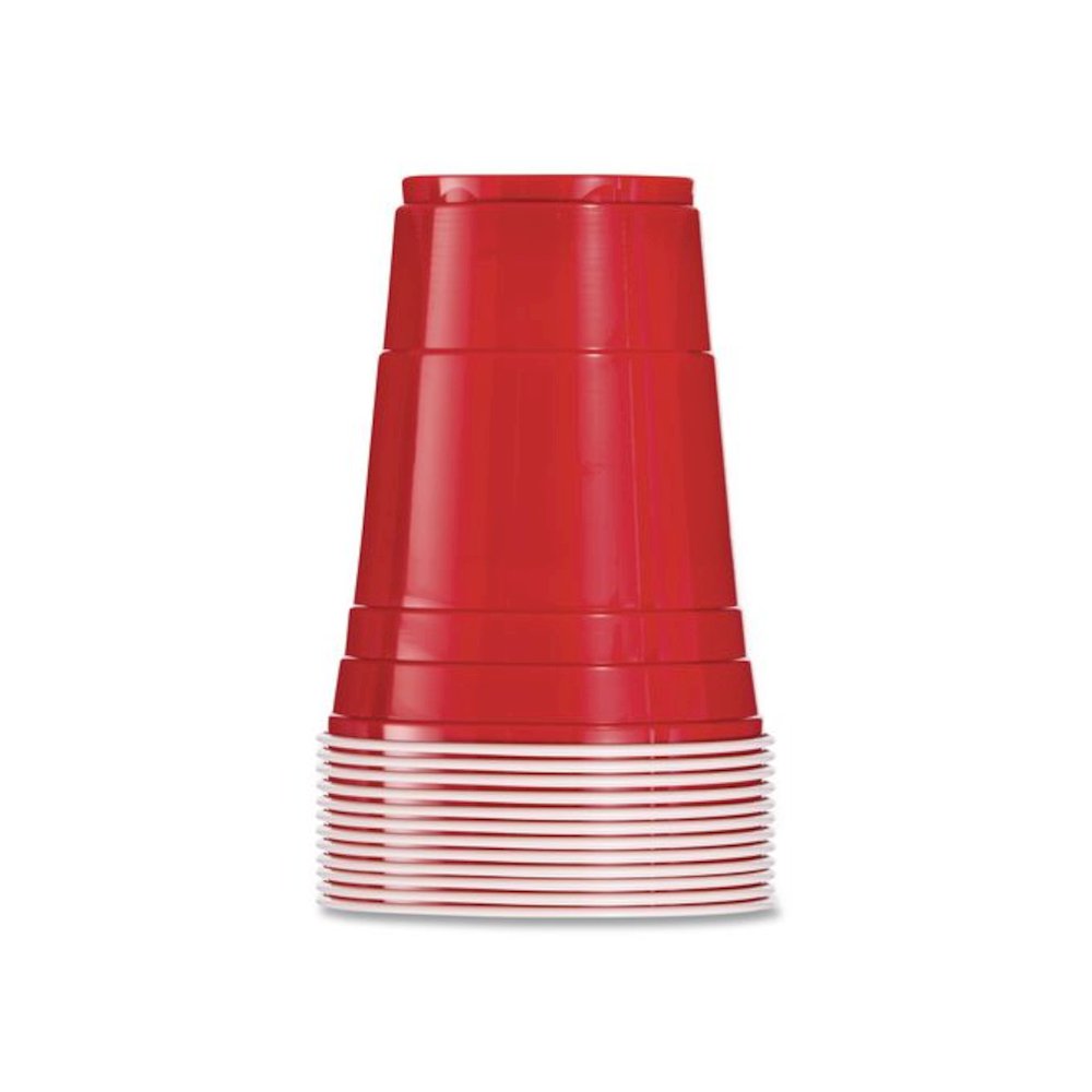 SOLO Party Plastic Cold Drink Cups, 16 oz, Red, 50/Pack. Picture 4