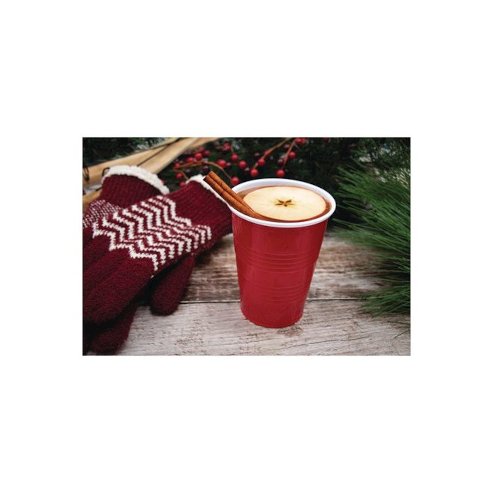 SOLO Party Plastic Cold Drink Cups, 16 oz, Red, 50/Pack. Picture 5