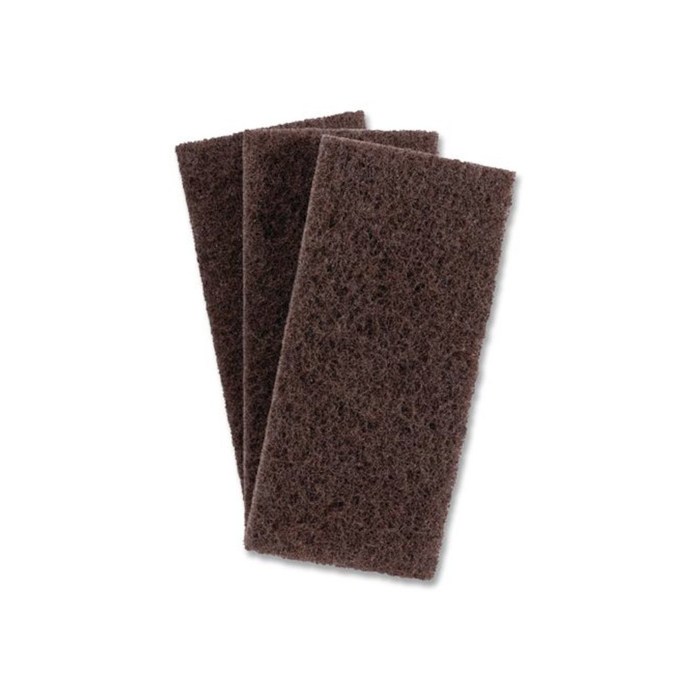 Heavy-Duty Utility Pad, 4.62 x 10, Brown, 10/Carton. Picture 5