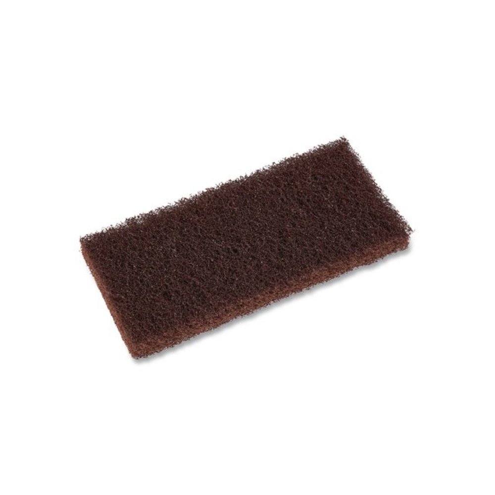 Heavy-Duty Utility Pad, 4.62 x 10, Brown, 10/Carton. Picture 2